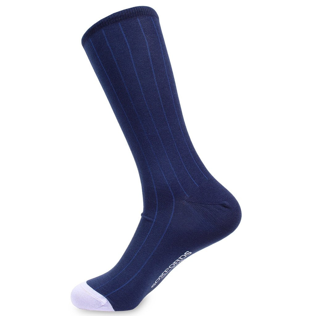 Men's Navy Ribbed Socks by Soxfords