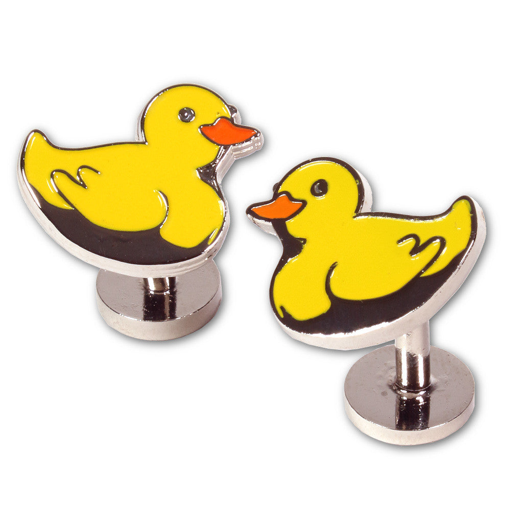 "Rubber Ducks" Enameled Cuff Links by Soxfords