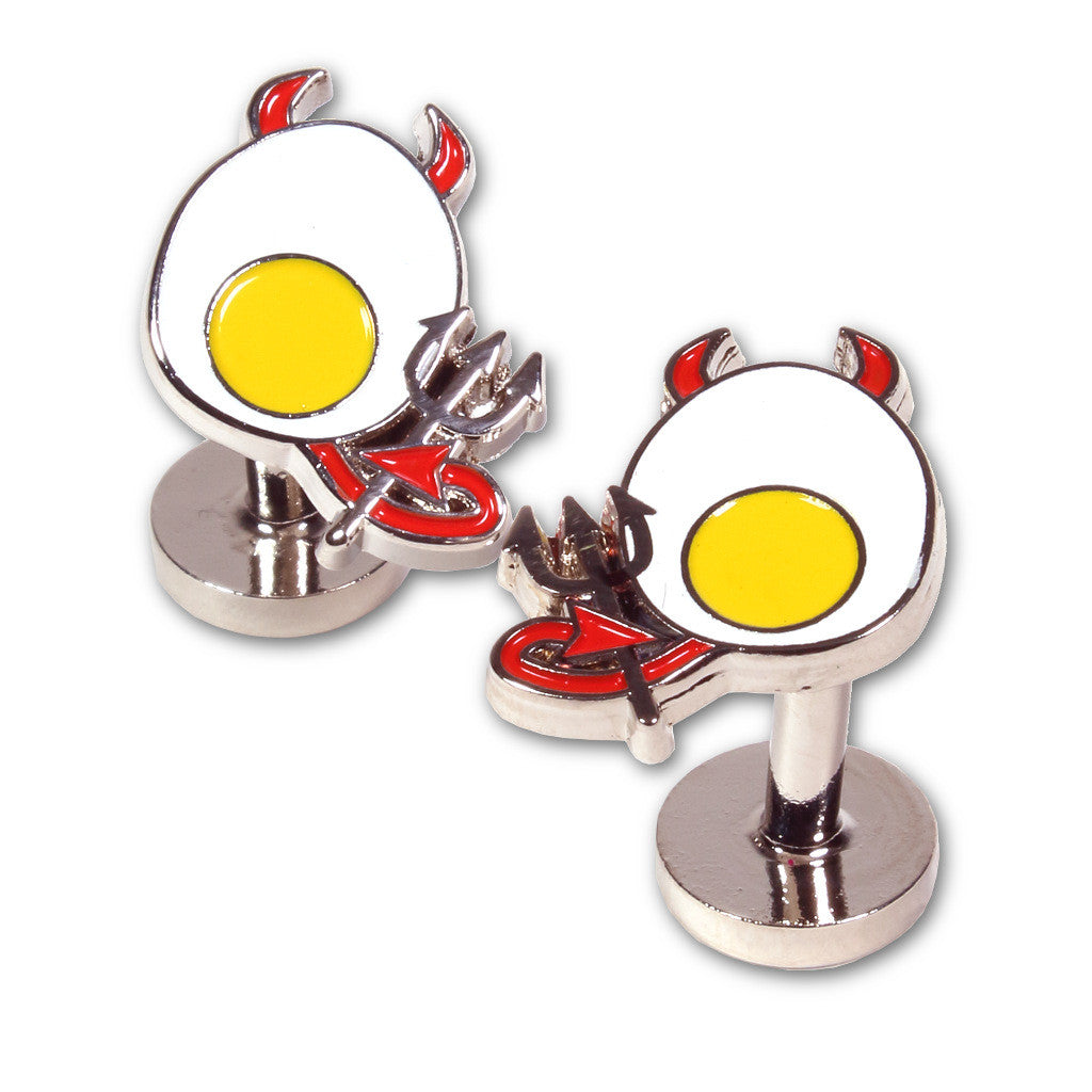 "Deviled Eggs" Enameled Cuff Links by Soxfords