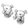 White Skull Enameled Cuff Links by Soxfords