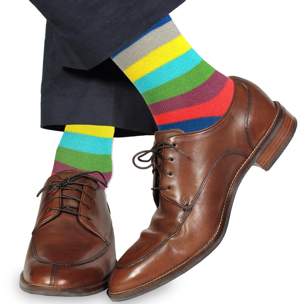 Eight-Color Striped Pima Socks by Soxfords