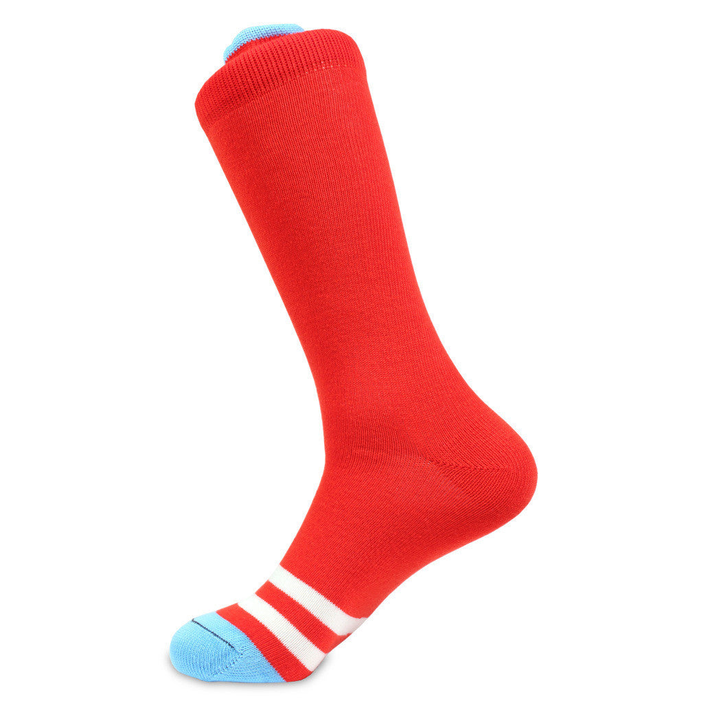 Bright red pima cotton socks