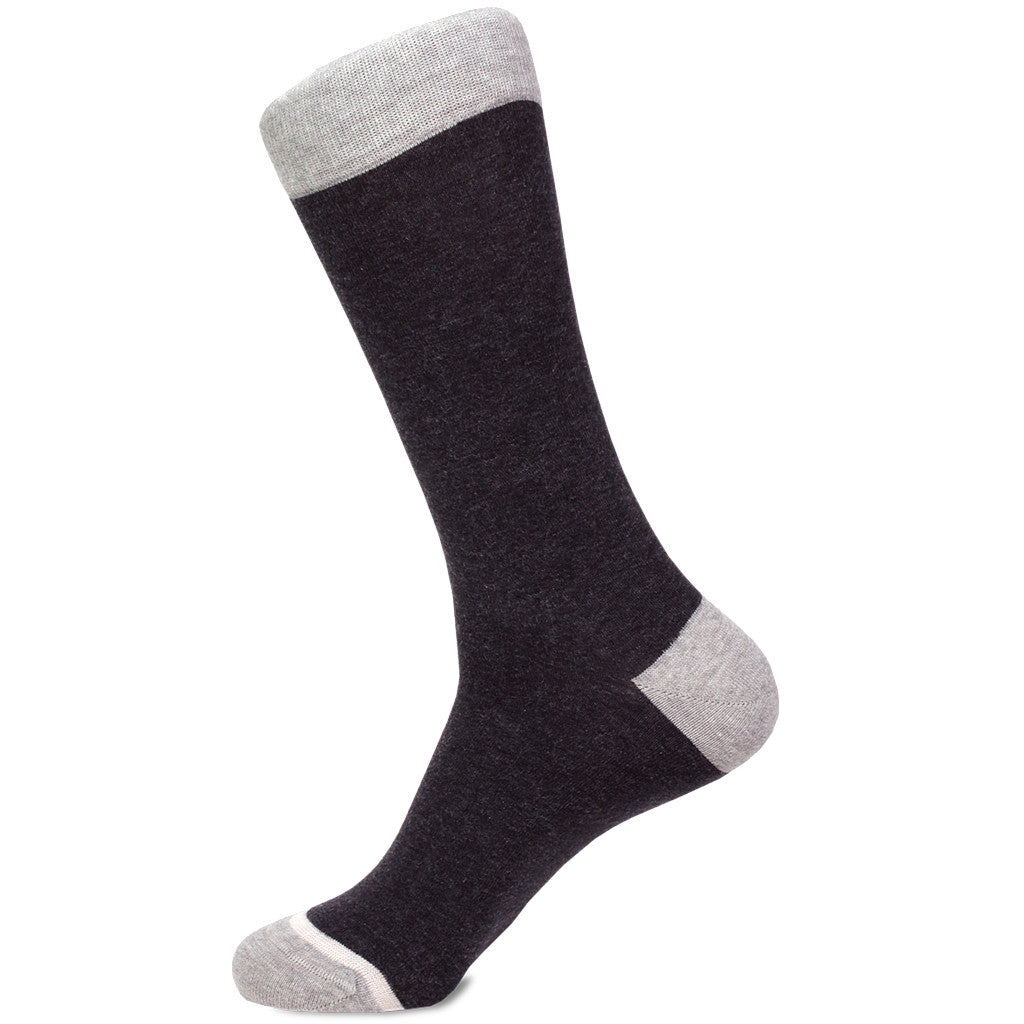 Dark Grey Heather Pima Cotton Socks by Soxfords