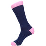 Heather Blue and Pink Pima Cotton Socks by Soxfords