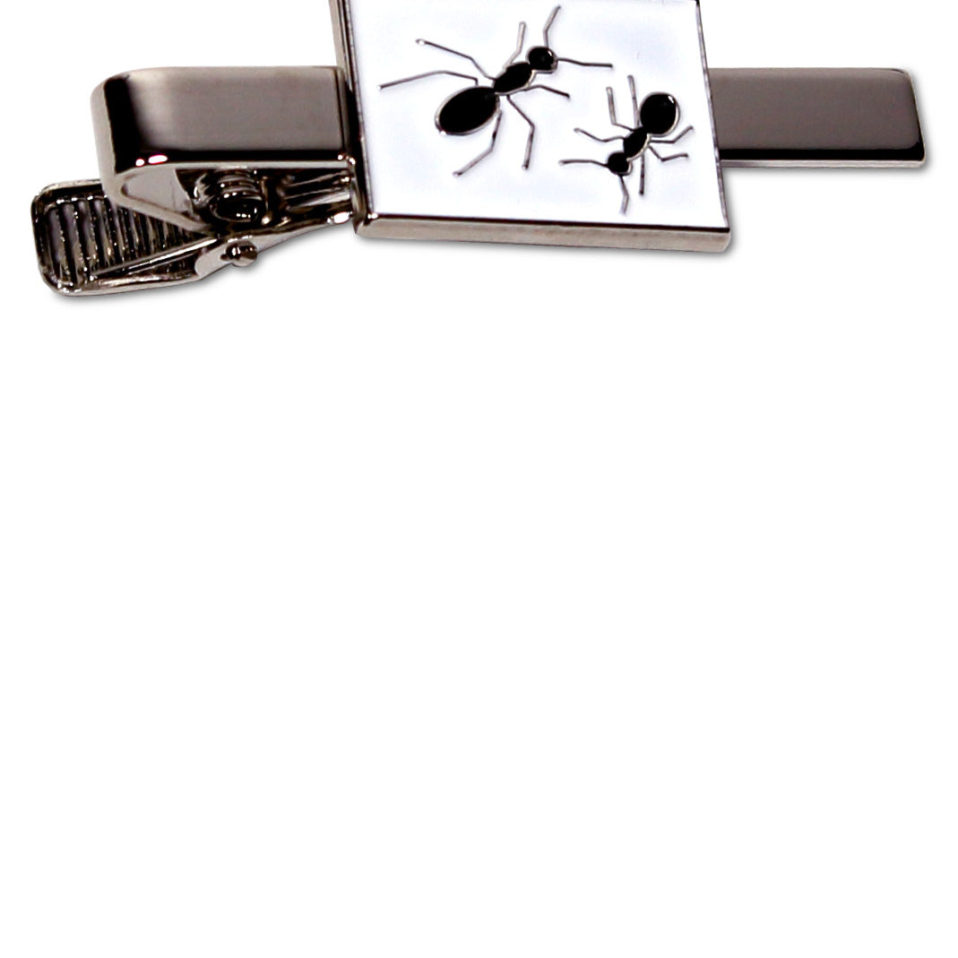 Ants themed cloisonne tie bar