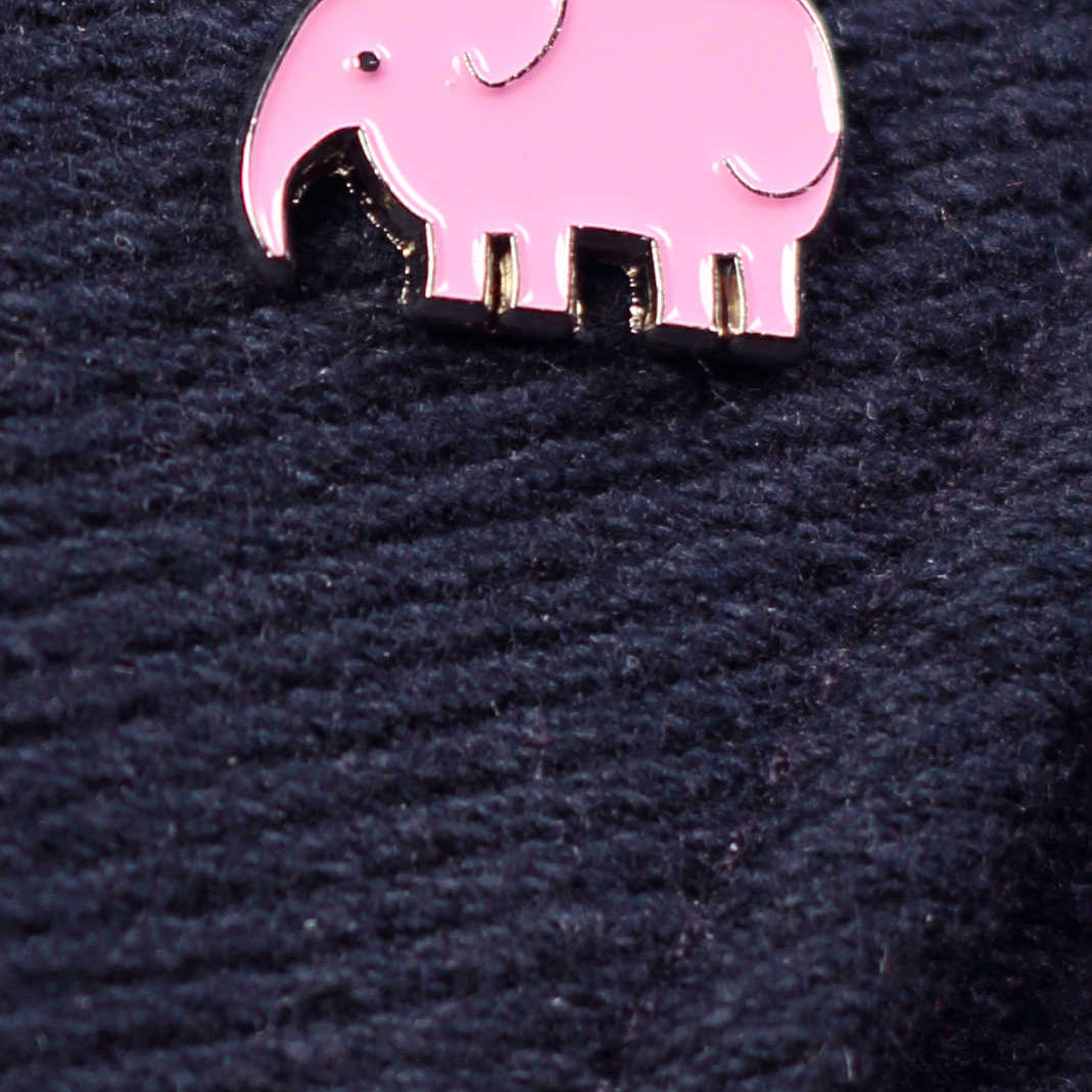 Pink elephant enamel lapel pin