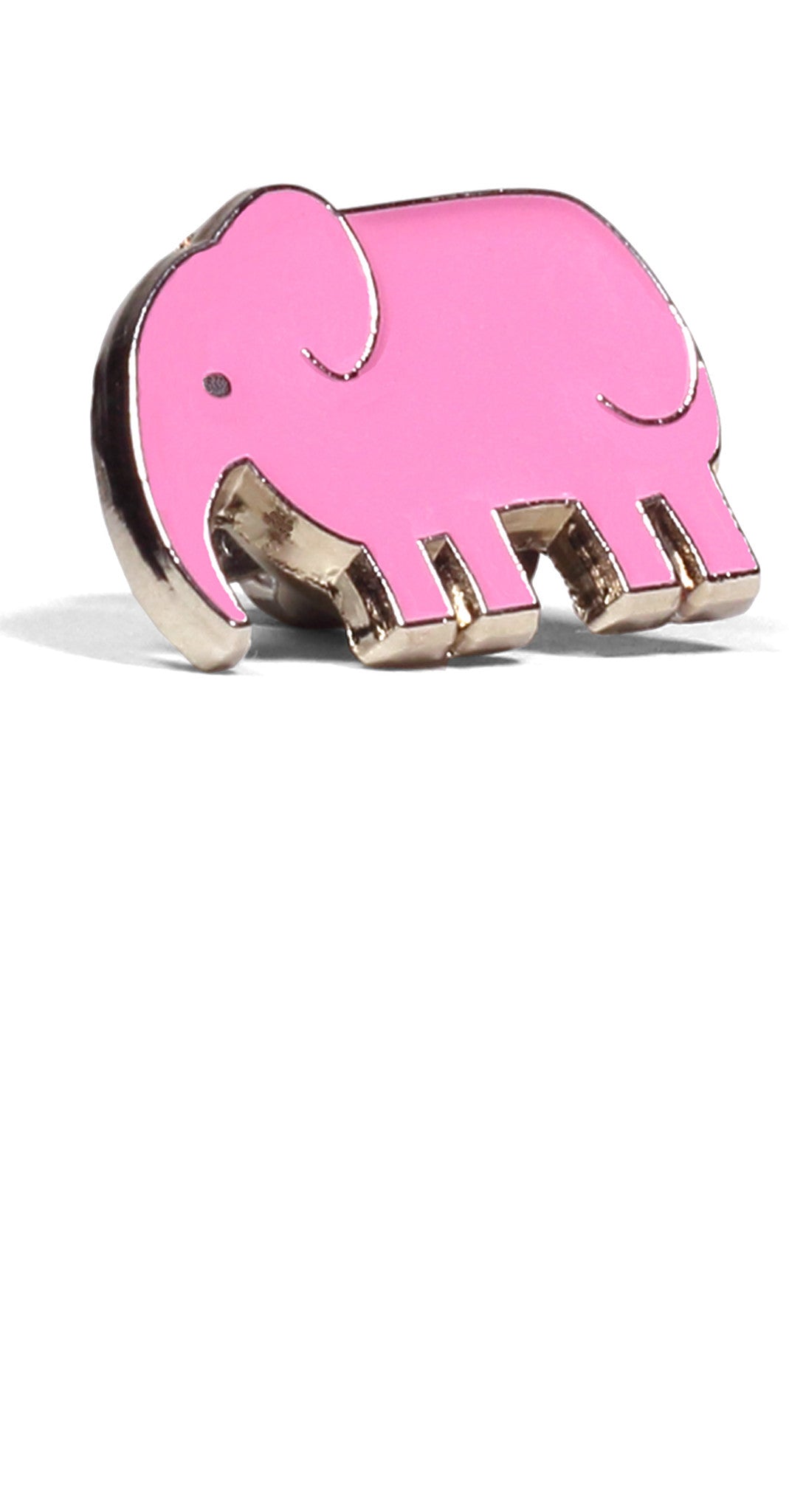Pink elephant enamel lapel pin
