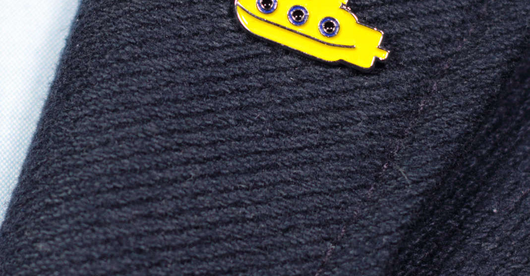 Yellow submarine lapel pin