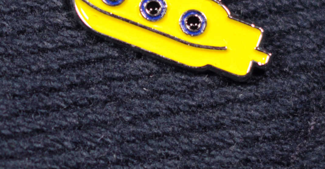 Yellow submarine enamel pin