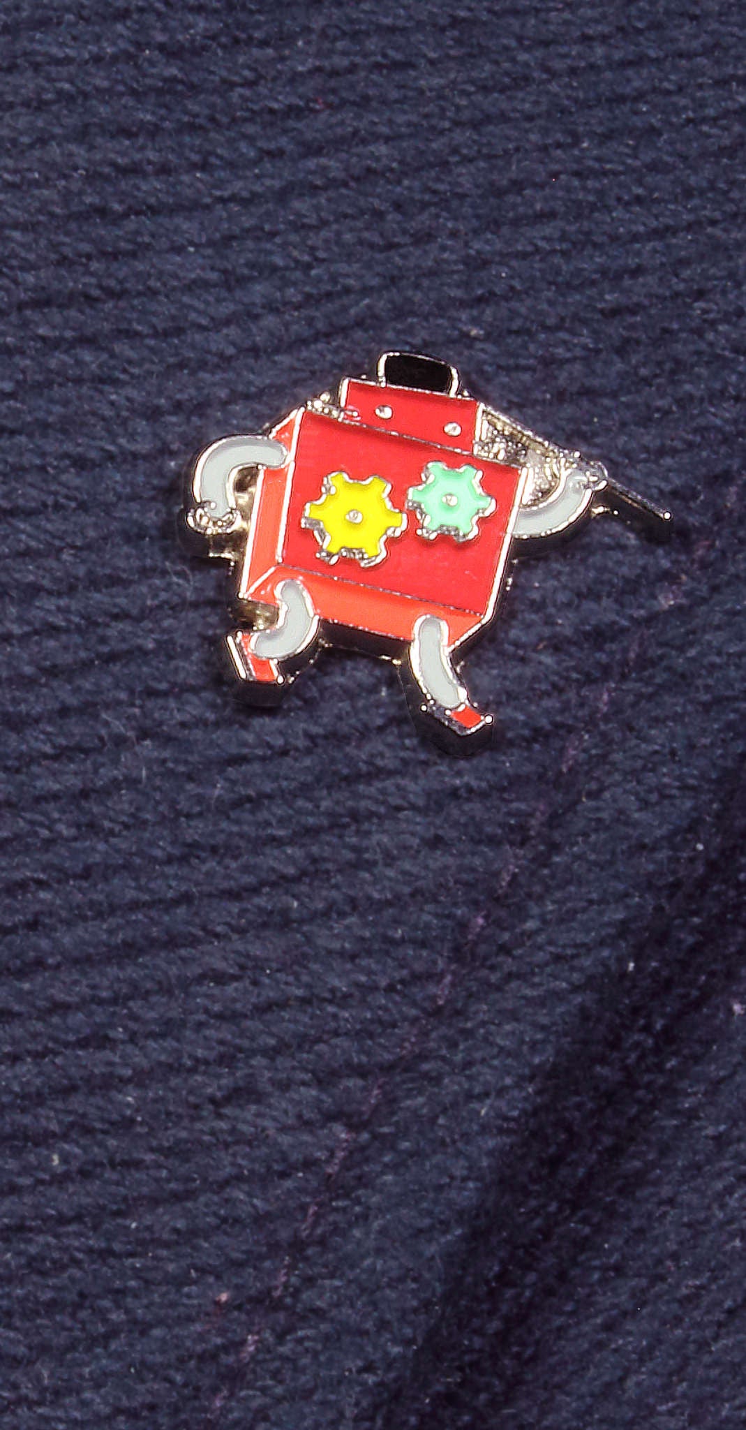 Robot themed enamel pin