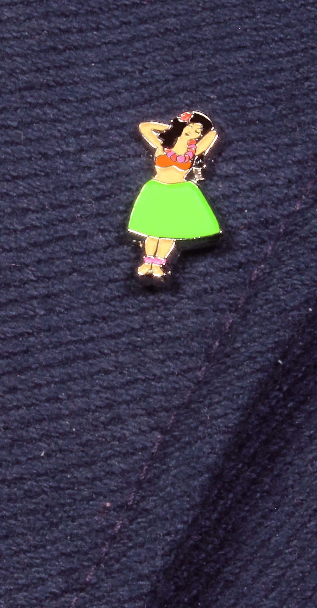 Hawaiian hula girl enamel pin