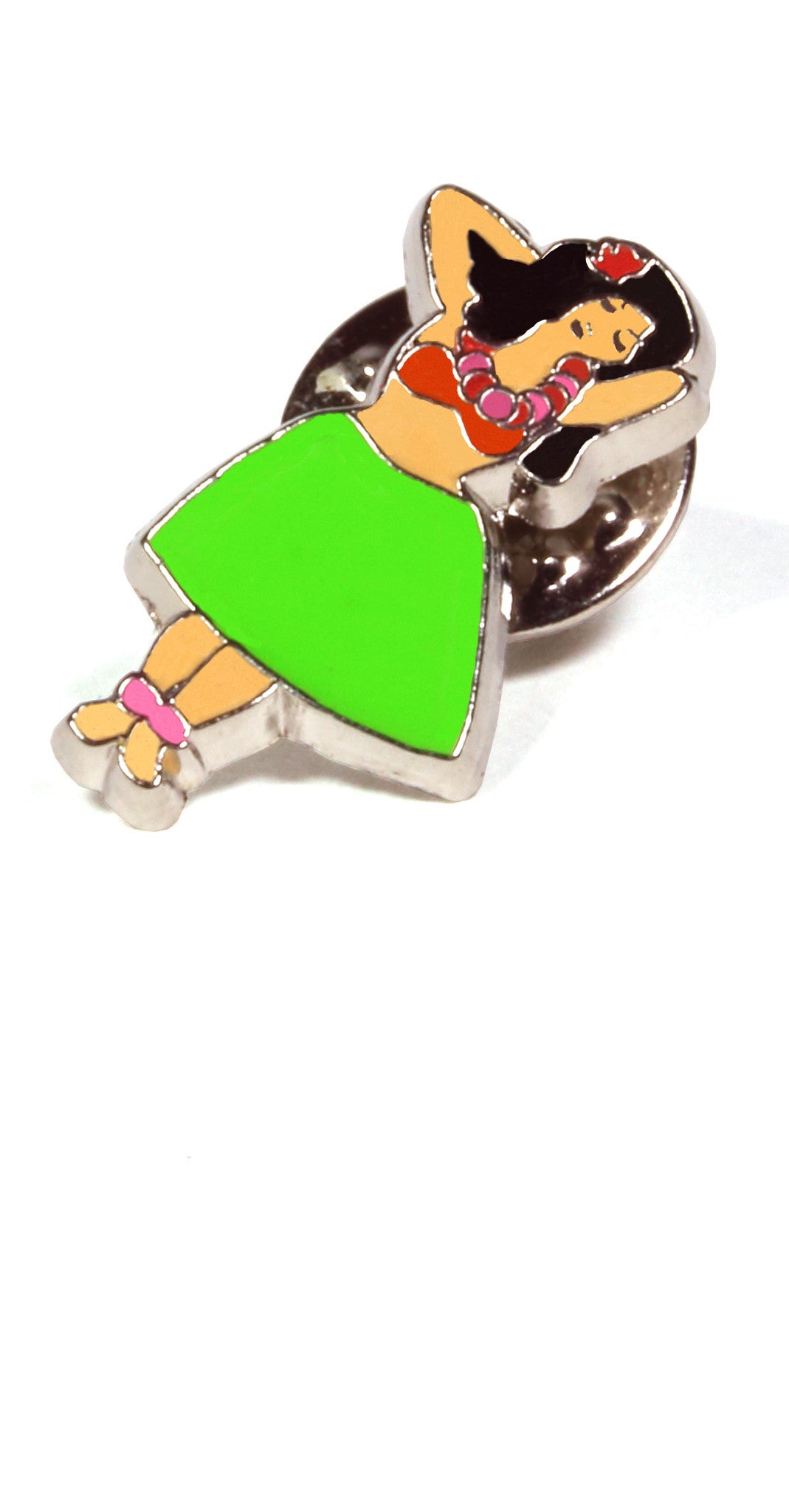 Hawaiian hula girl enamel pin