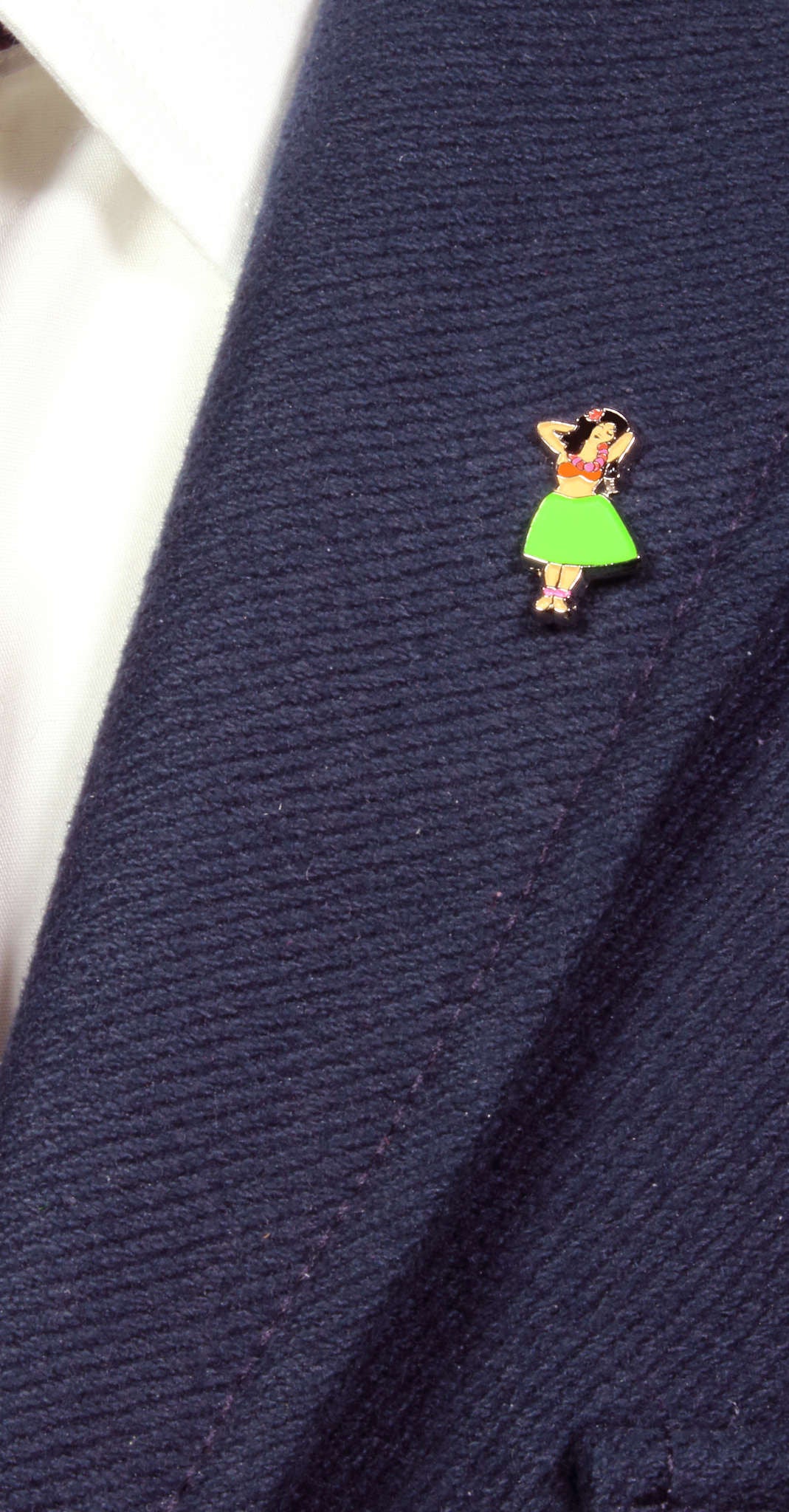 Hawaiian hula girl lapel pin