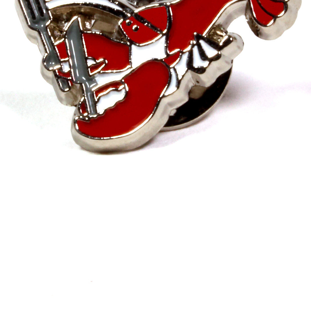 Lobster enamel lapel pin