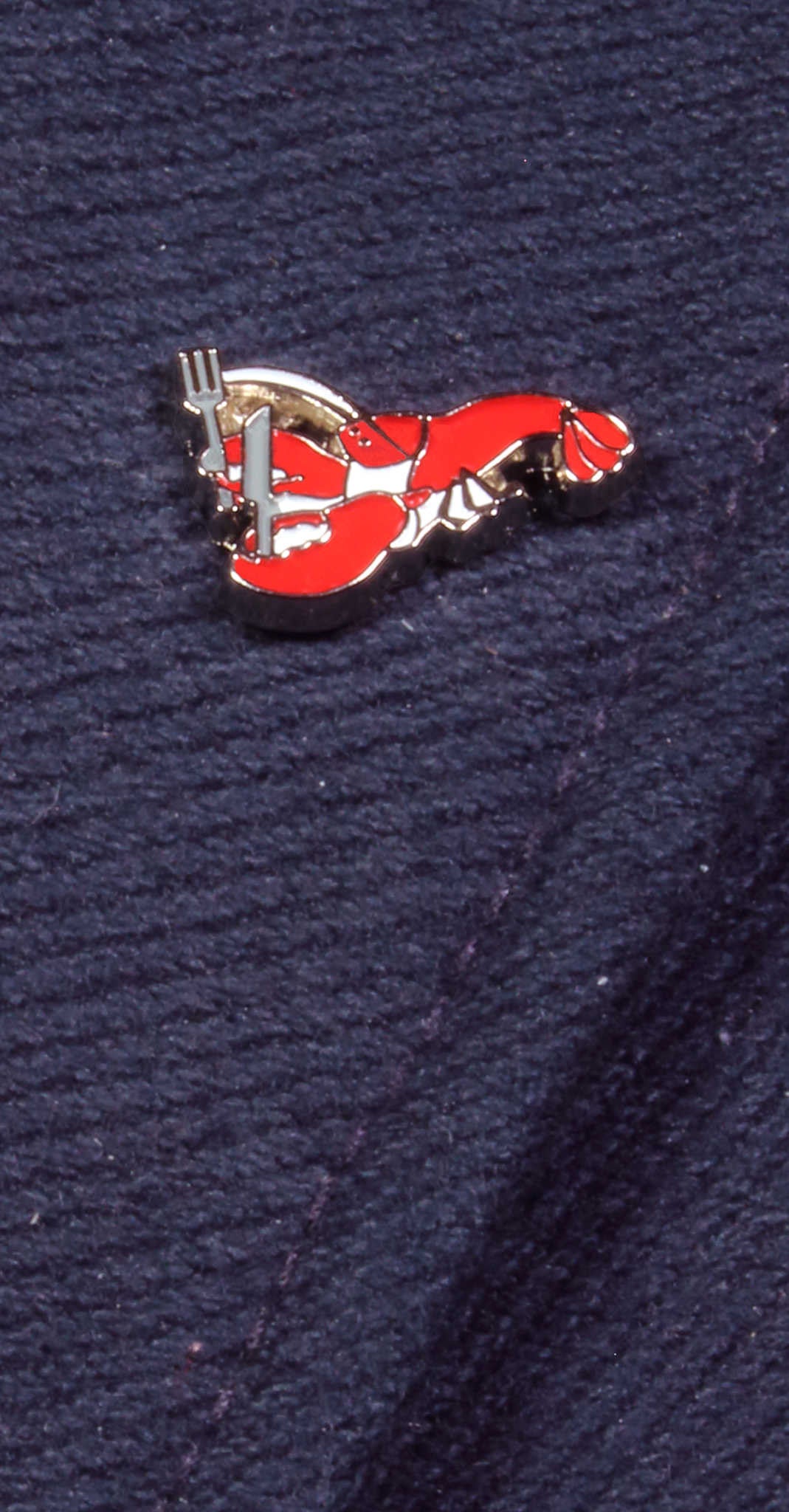 Lobster enamel lapel pin