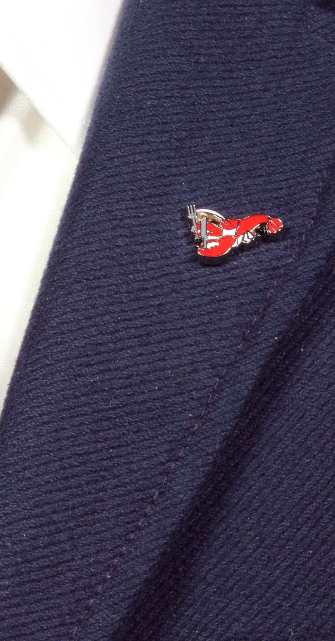 Lobster lapel enamel pin