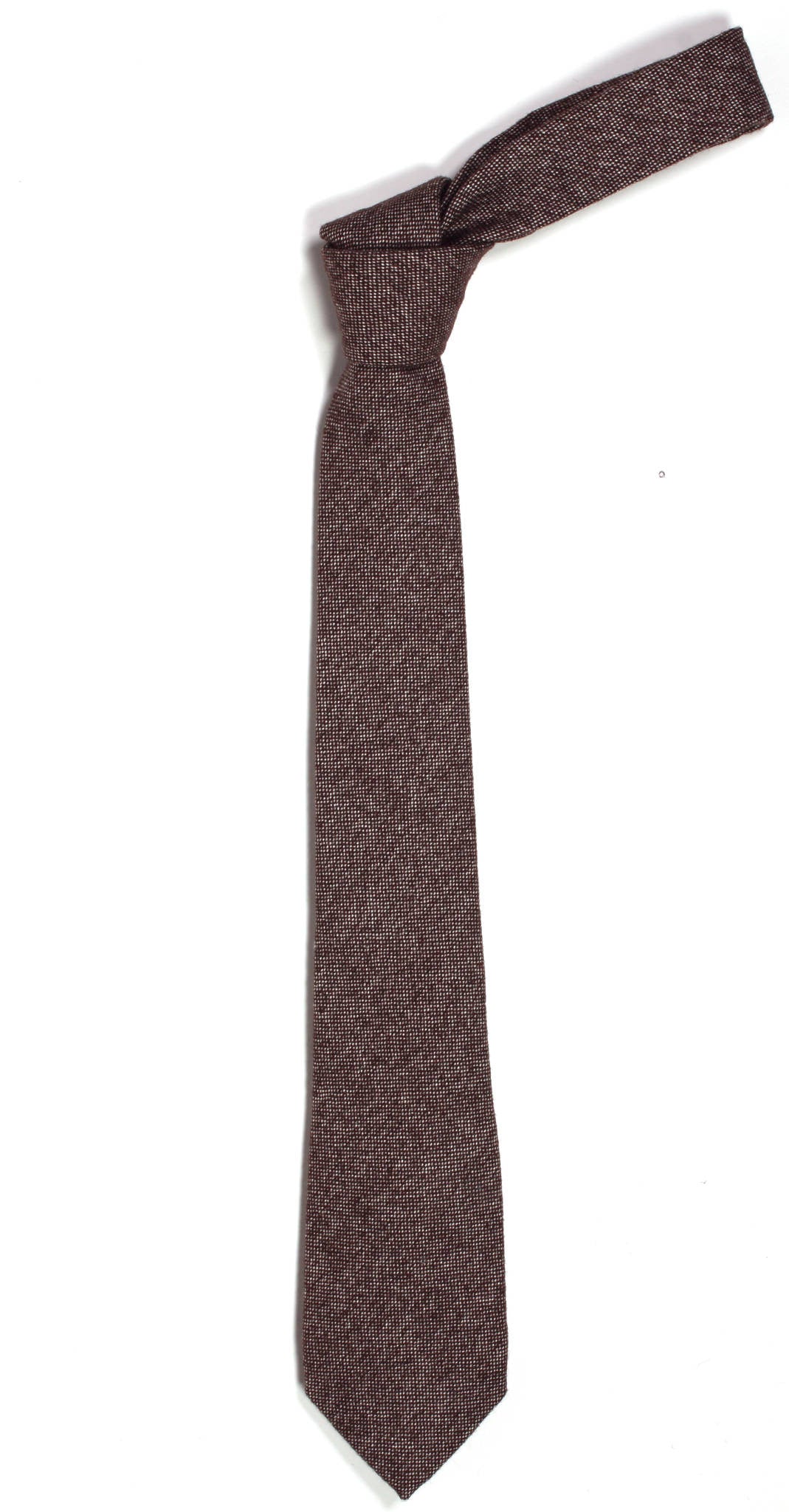 Made in Brooklyn Hand-Crafted Brown Wool Tie