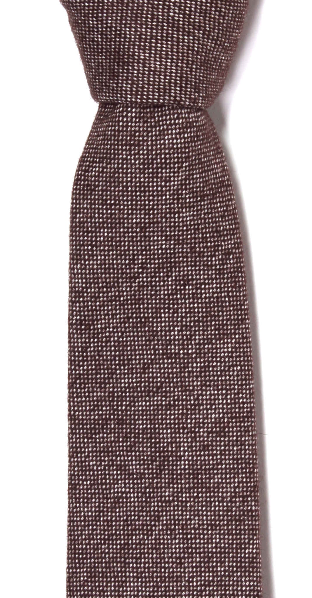 Made in Brooklyn Hand-Crafted Brown Wool Tie