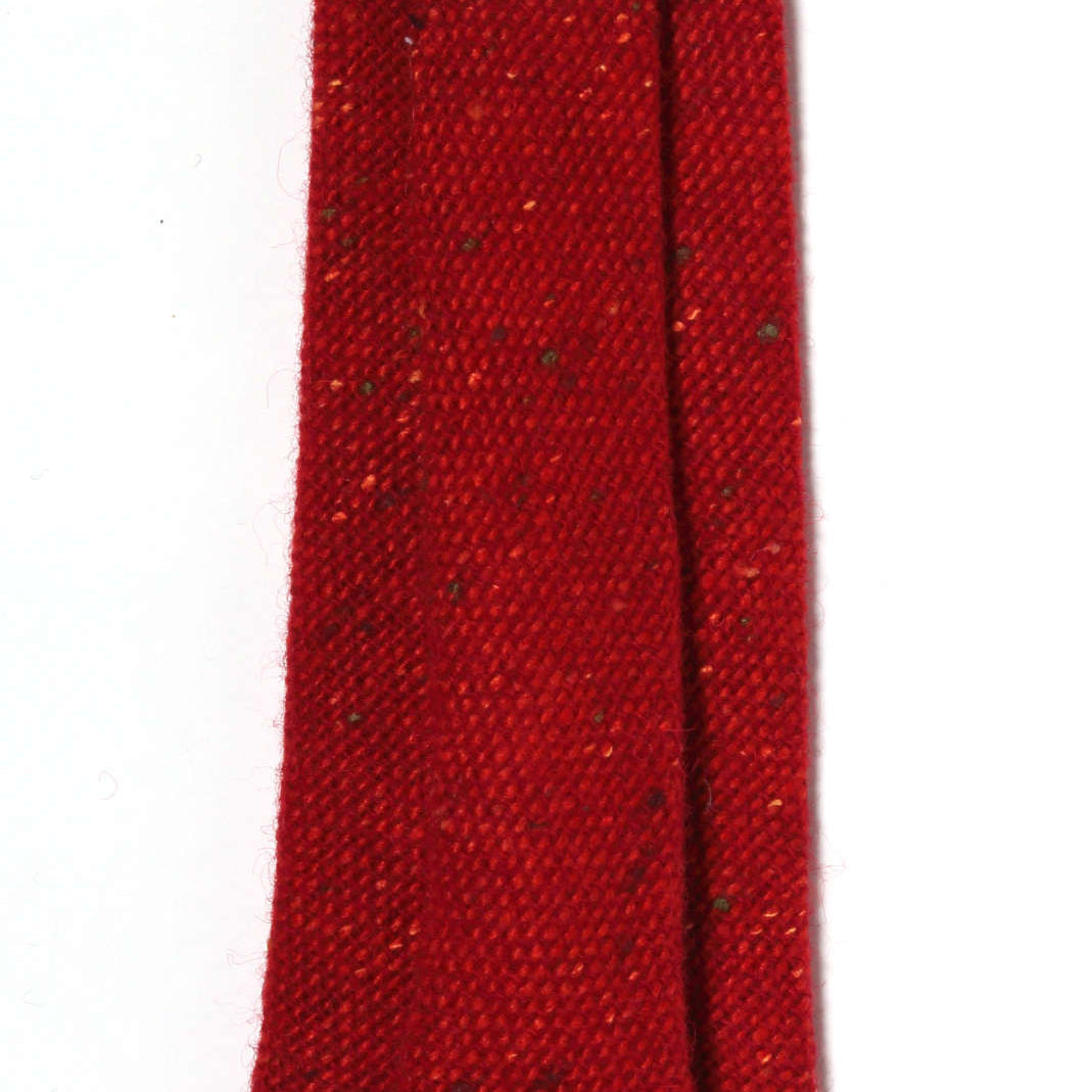 Red heavyweight wool tie, handcrafted in Brooklyn, New York