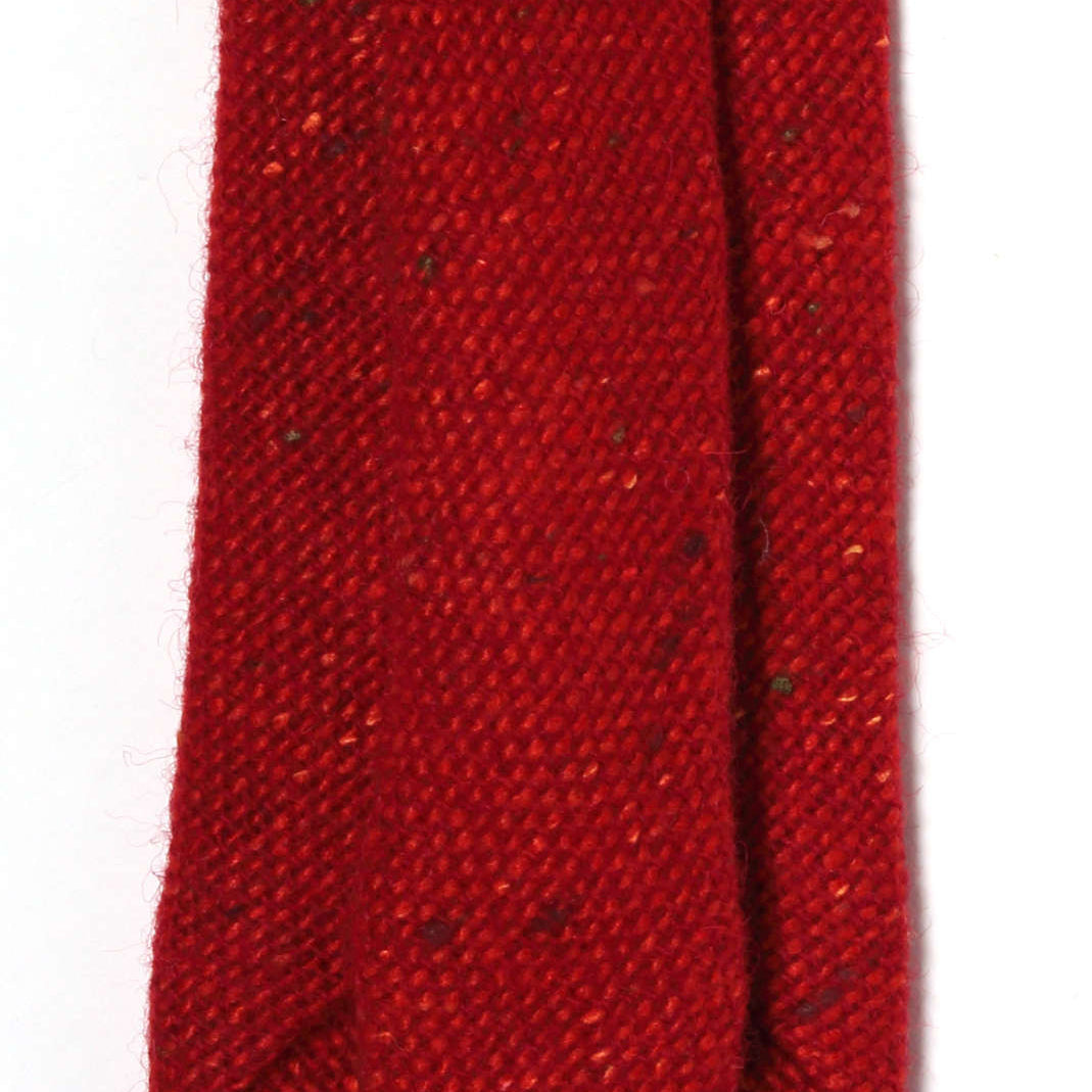 Red heavyweight wool tie, handcrafted in Brooklyn, New York