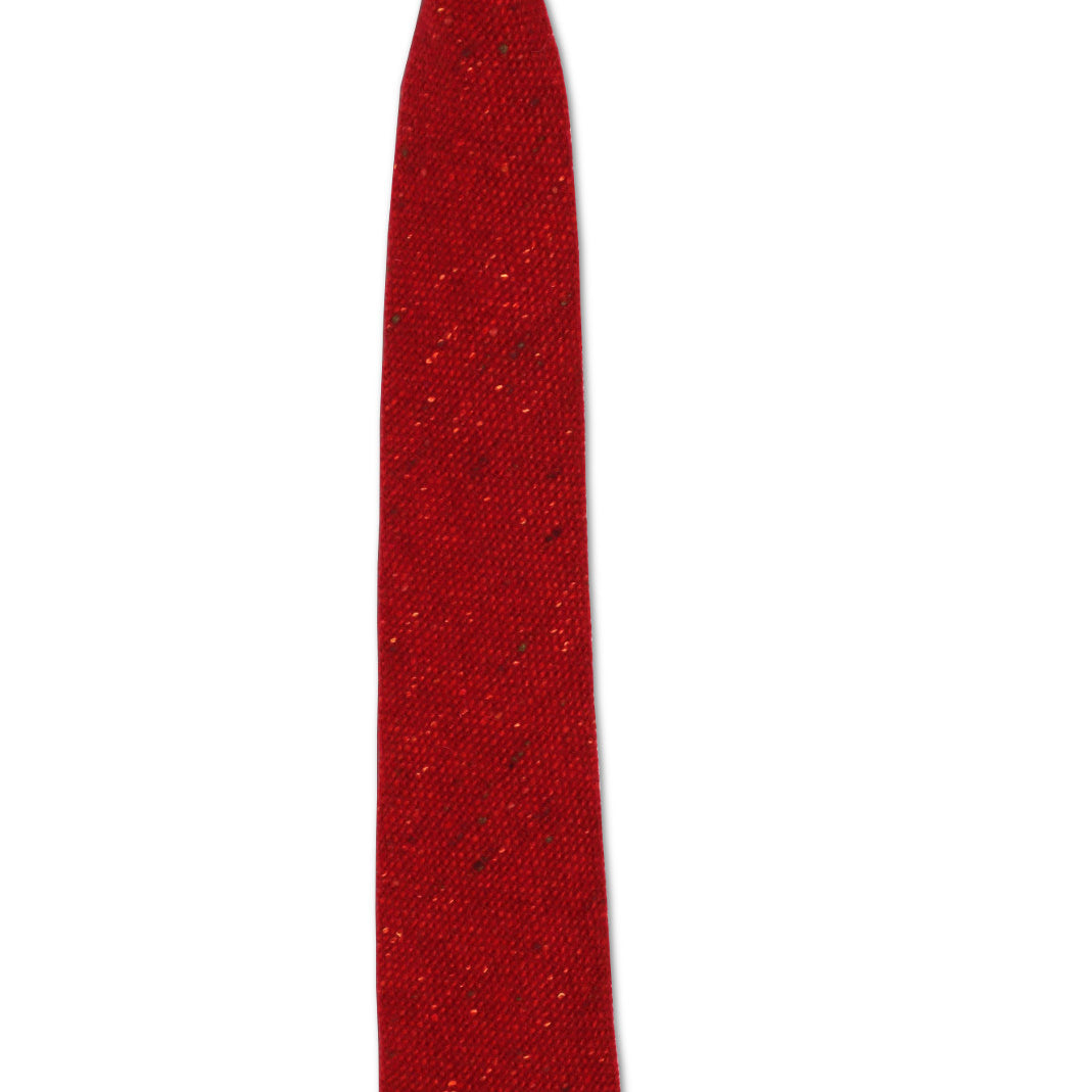 Red heavyweight wool tie, handcrafted in Brooklyn, New York