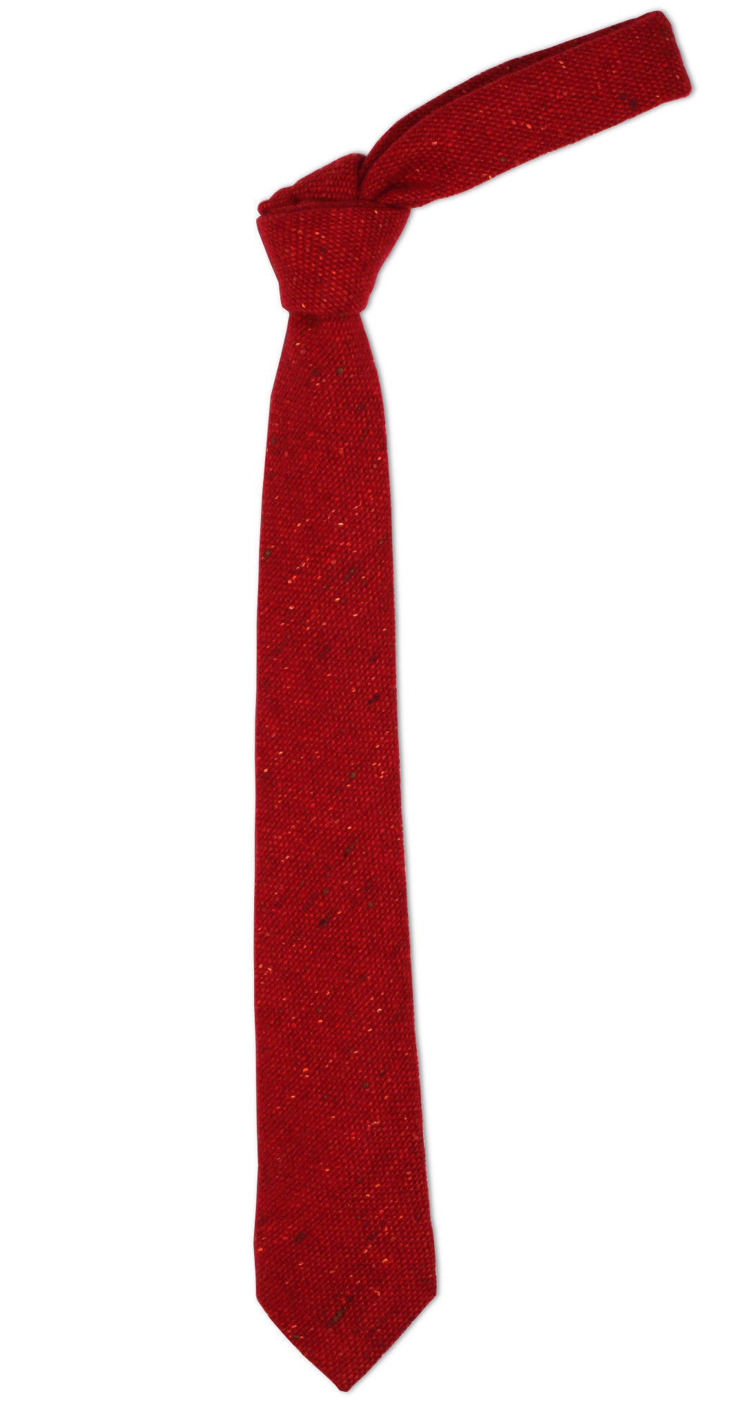 Red heavyweight wool tie, handcrafted in Brooklyn, New York