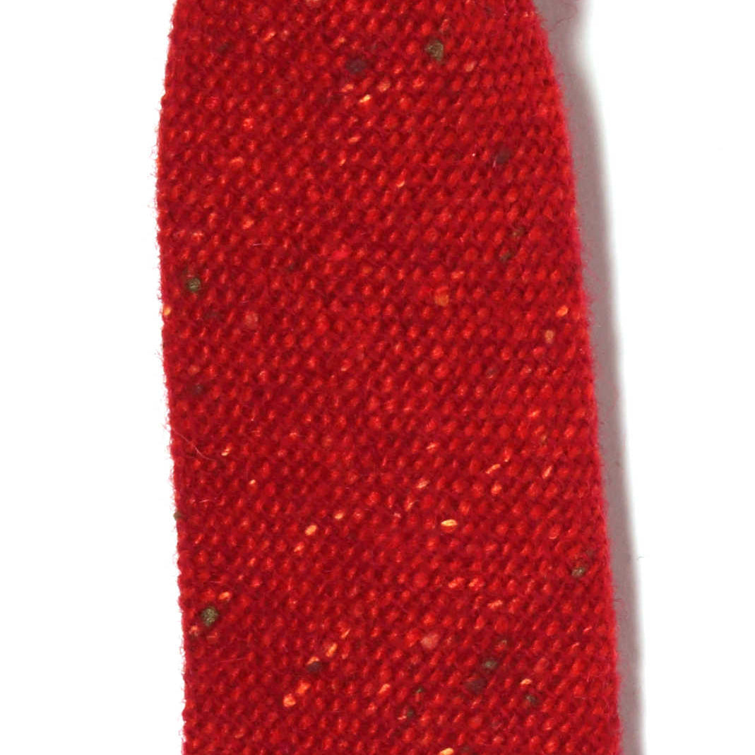 Red heavyweight wool tie, handcrafted in Brooklyn, New York