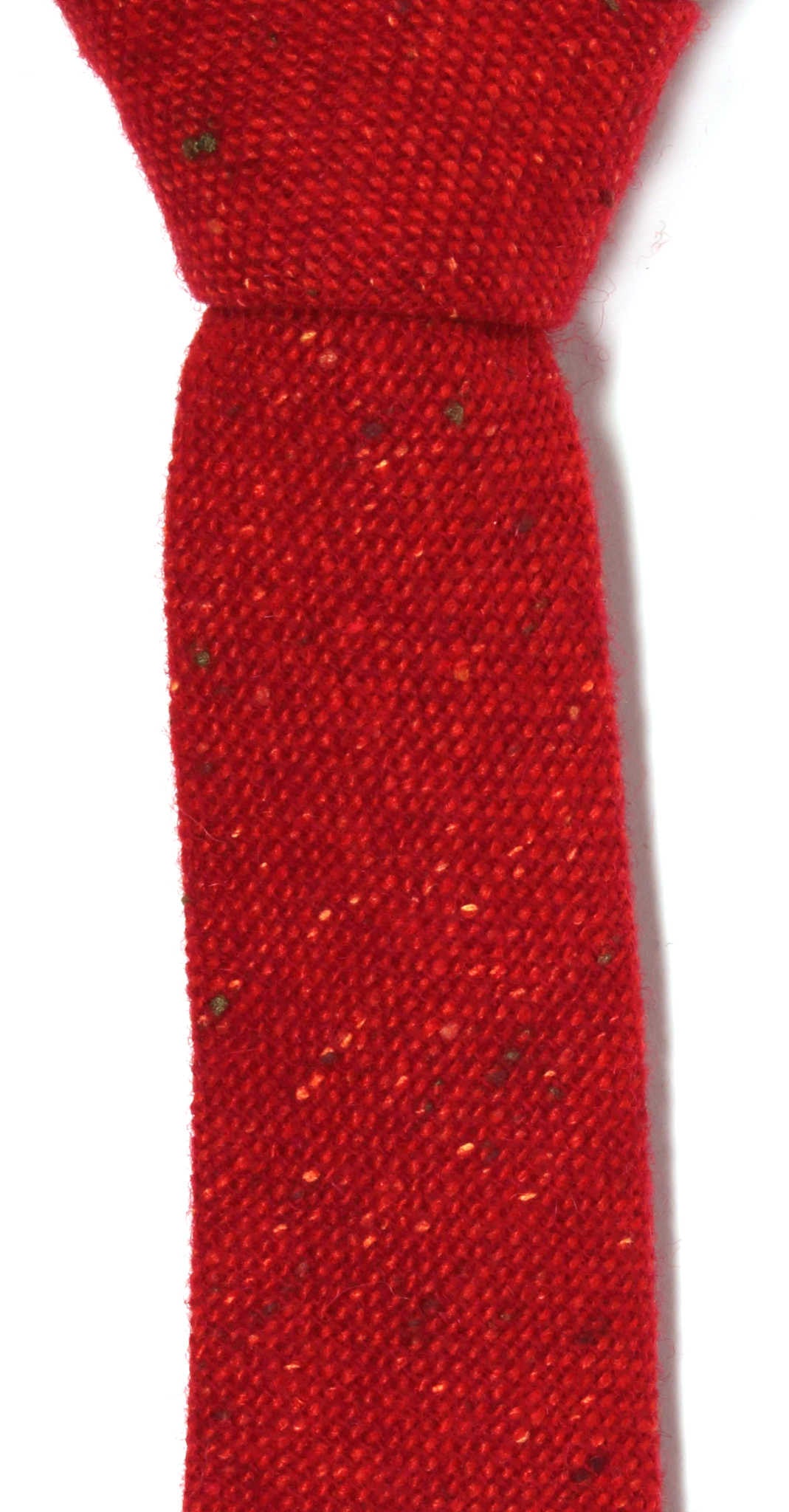 Red heavyweight wool tie, handcrafted in Brooklyn, New York