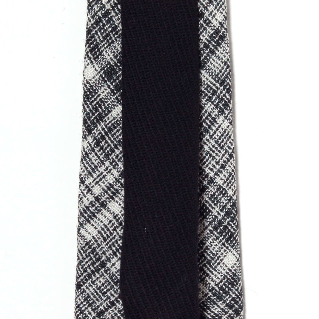 Blue plaid wool tie, handcrafted in Brooklyn, New York