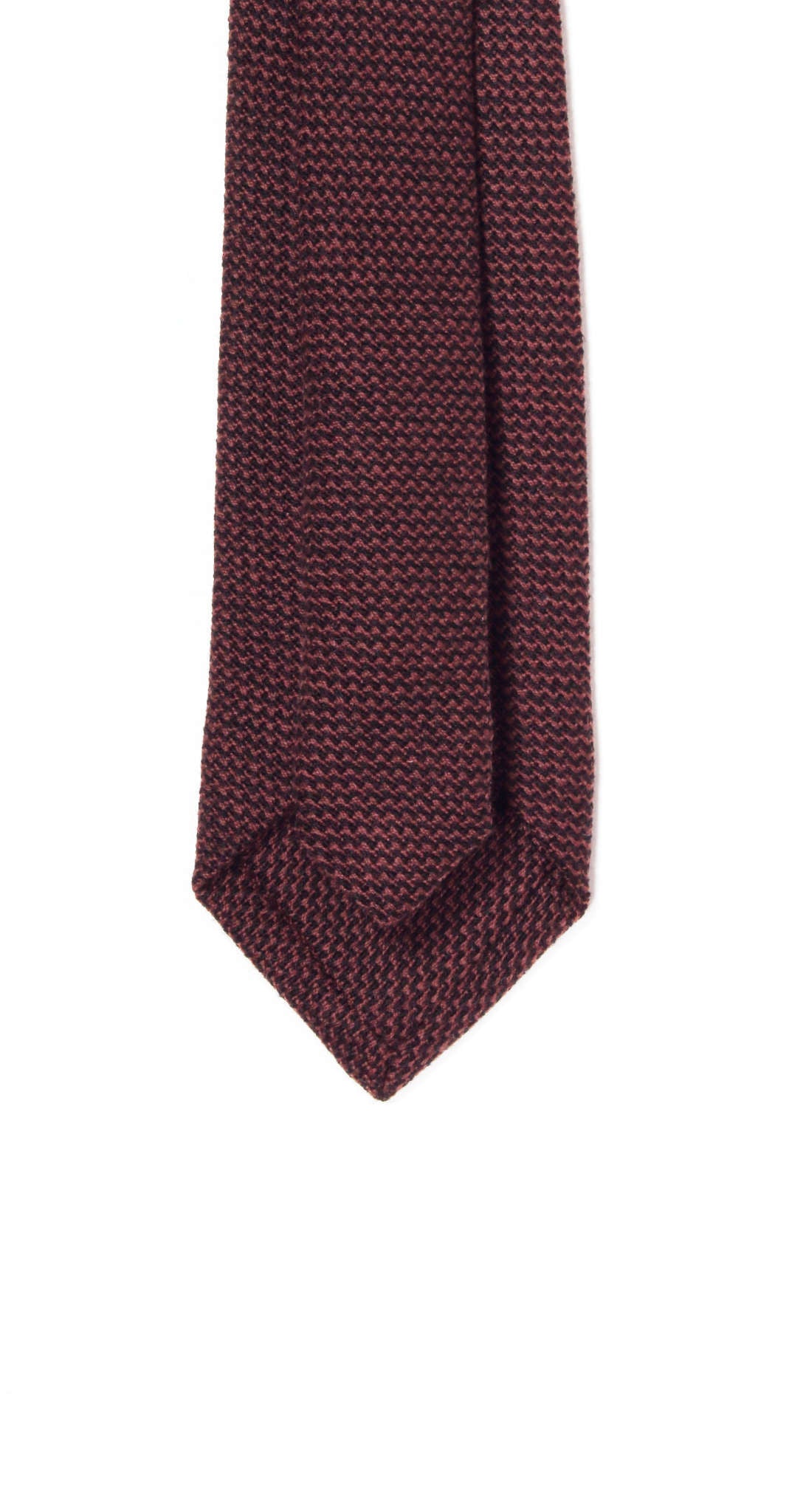 Brown texture woven wool tie, handmade in Brooklyn, New York