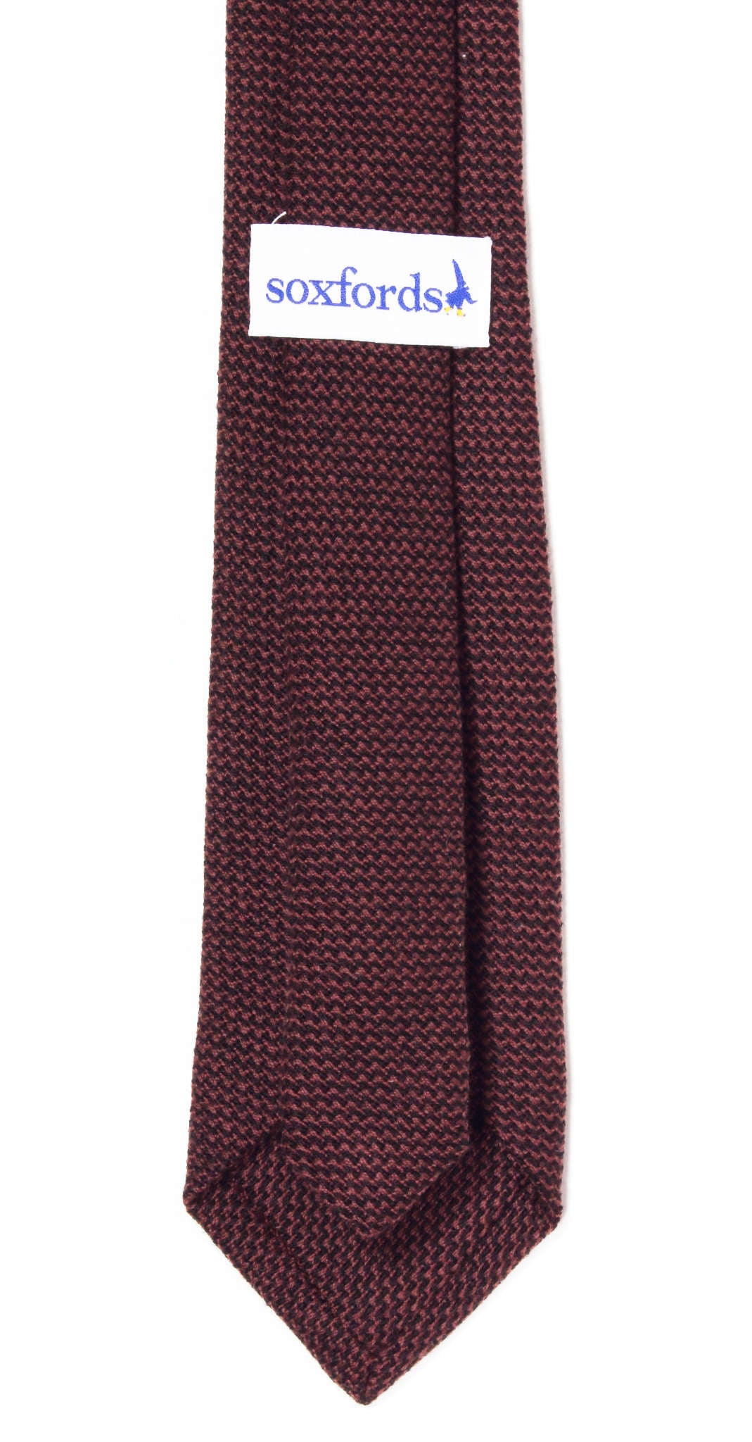 Brown texture woven wool tie, handmade in Brooklyn, New York