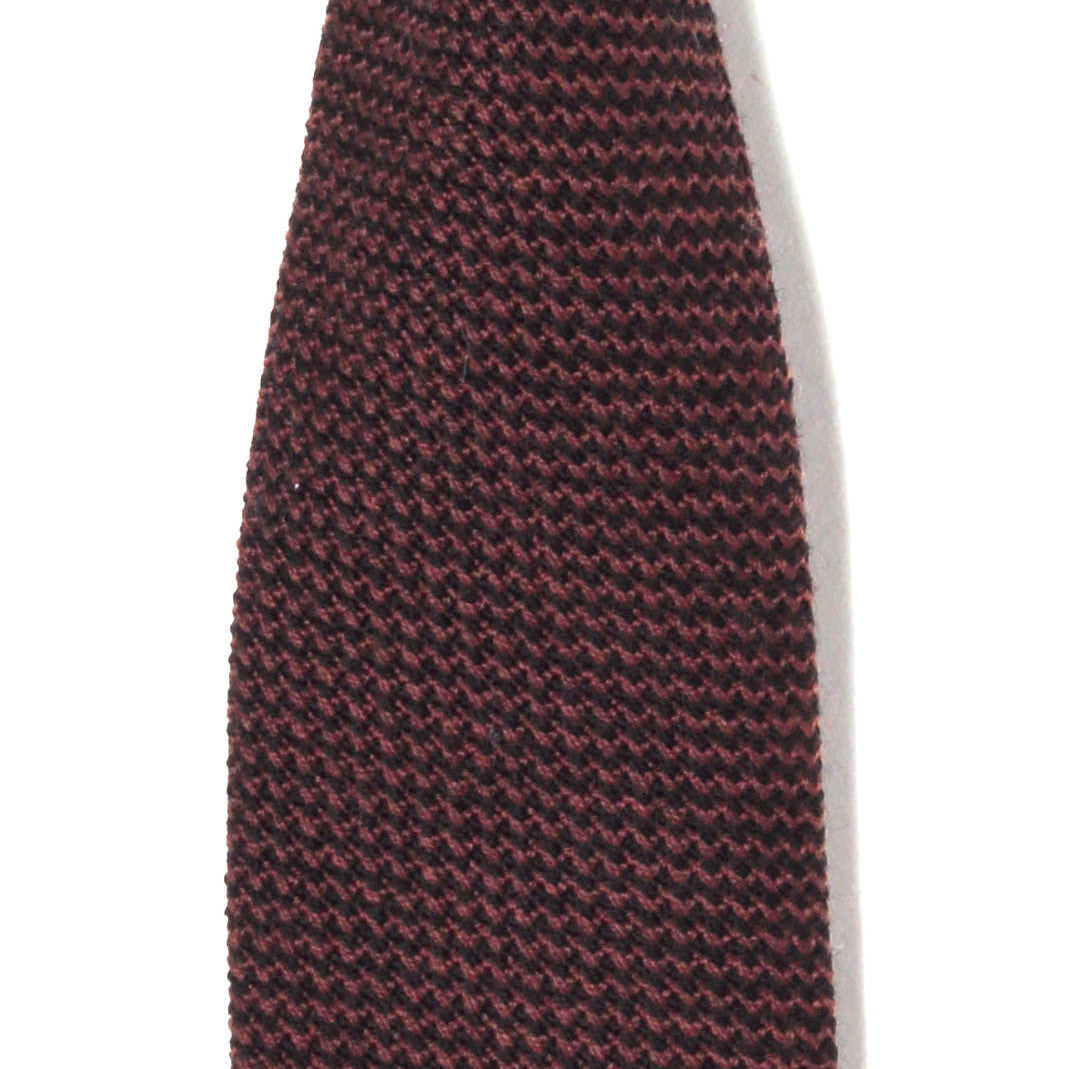 Brown texture woven wool tie, handmade in Brooklyn, New York