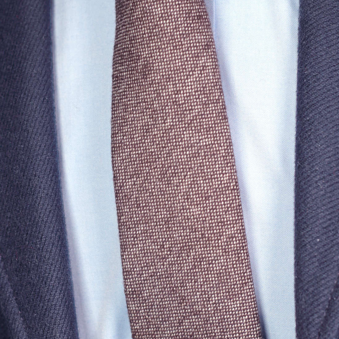 Made in Brooklyn Hand-Crafted Brown Wool Tie