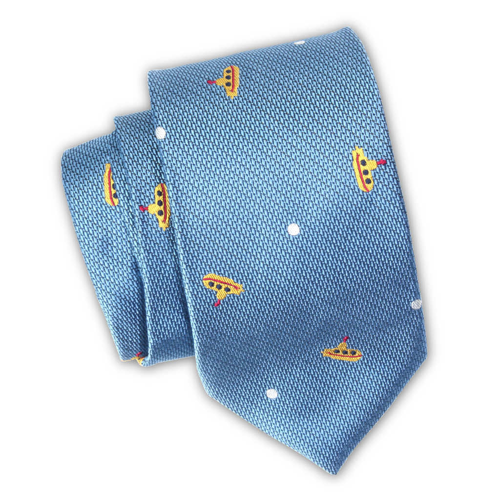 Yellow Submarines Silk Neck Tie by Soxfords