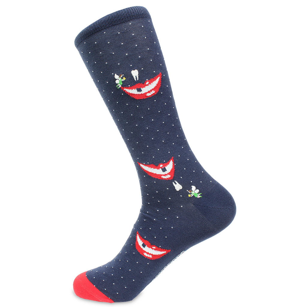 "Tooth Fairy" pattern Pima cotton socks by Soxfords