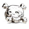 White skull enamel lapel pin